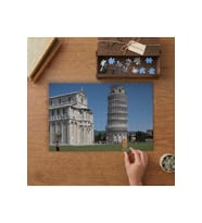 Pisa Kulesi Tasarımı 240 parça Ahşap Puzzle Ahşap Kutuda MP05135
