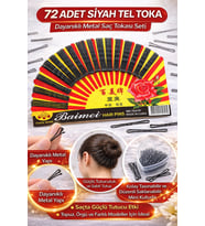 72 Adet Siyah Tel Toka Saç Tokası – Dayanıklı Metal Saç Teli Toka Seti