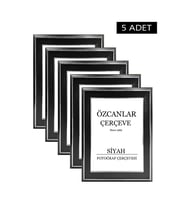 Boş Çerçeve Resim Çerçevesi Düğün Çerçevesi Çerçeve Gold Çerçeve Siyah Çerçeve Beyaz Çerçeve 5 adet (Siyah)