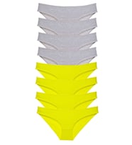 Mulvxbrf Brf02 8 Adet Süper Eko Set Likralı Kadın Slip Külot Sarı Gri (Mulvix)
