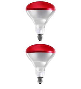 (2 Adet) 250W Kızılötesi Isıtıcılı Fizik Tedavi Lambası (Kırmızı Işık) E27 (Kalın Duy)
