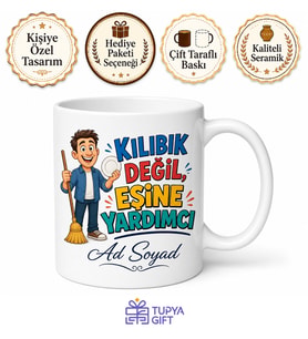 Evlenen Arkadaşa Kılıbık Değil Eşine Yardımcı Esprili Erkek Kupası Hediye