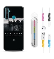 Realme 5i 5 Pro 6i 7 Pro 8 Kılıf Kablo Koruma Spiral Silikon New York 1612