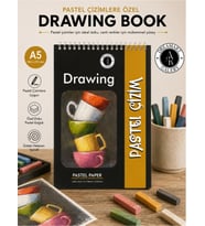 DreamArt Galery A5 Pastel Çizim Defteri 230 gr Velur (Velour) Ivory Kağıt 24 Yaprak Üstten Spiralli
