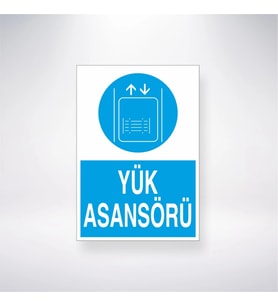 Yük Asansörü 21x28 Arkası Yapışkanlı Levha