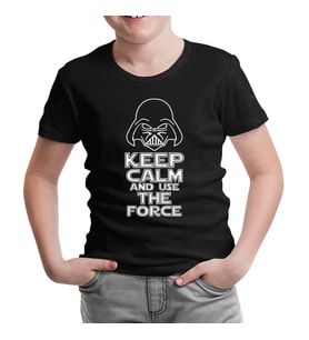 Star Wars - Use the Force Siyah Çocuk Tshirt