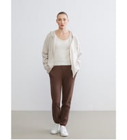 LCW EVERYDAY Kahverengi Beli Lastikli Kadın Kalın Jogger Eşofman Altı