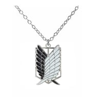 Attack on Titan Wings of Liberty Kolye – 60 cm Zincirli Anime Temalı Unisex Takı (Gümüş)