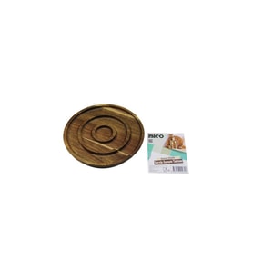 AKASYA YUVARLAK  2 BÖLMELİ=1+1  AHŞAP SERVİS SUNUM TEPSİ - TAHTASI  20 X 1.4CM (5343)