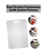 Premium Yüksek Kaliteli Paslanmaz Çelik Dayanıklı Hijyenik Kaymaz Yüzey Mutfak Sebze Et Kesme Panosu