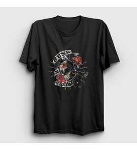 Presmono Unisex Siyah Gnr Guns N' Roses T-Shirt 56522tt