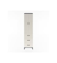 Hyperion Dolap 4 Raflı 3 Çekmeceli 2 Kapaklı 60x44x243 Antrasit-Aytaşı