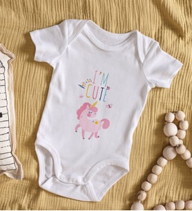 BK Kids I'm Cute Tasarımlı Bebek Body Zıbın - Model 1