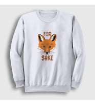 Presmono Unisex Beyaz For Fox Sake Tilki Sweatshirt 401051tt (Beyaz)