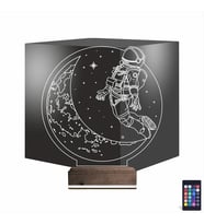 Luvivia Astronot Ay 3D Lamba - Masa Gece Lambası