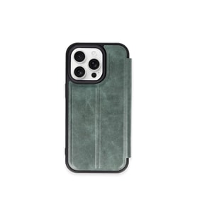 iPhone 15 Pro Max Kılıf Flip Cover - Koyu Yeşil