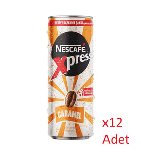 Nescafe Xpress Caramel Kahve Aromalı Sütlü İçecek 250 ml - 12 Adet