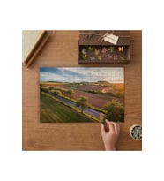 Tarla - Yol - Doğa - Manzara Tasarımı 240 parça Ahşap Puzzle Ahşap Kutuda MP02509