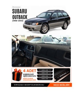 e-biz SUBARU OUTBACK (1998-2003) Uyumlu Torpido Koruma, Torpido Örtüsü, Torpido Kılıfı - Siyah-Gri - SU006