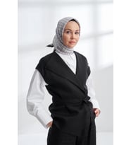 ORBIS DESEN TWİLL İPEK EŞARP - 4306 (Gümüş)
