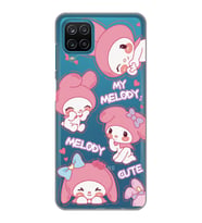 Samsung Galaxy A22/M22/M32 Uyumlu Melody Kuromi Desenli Şeffaf Telefon Kılıfı