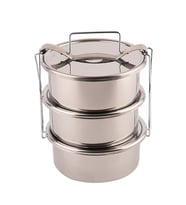 3'lü Sefer Tası No1 12 X 6 Cm 1,2 Lt Paslanmaz Çelik