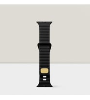 Cosmostech Akıllı Saat Watch için Uyumlu 42MM 44MM 45MM 49MM 1/2/3/4/5/6/se/7/8/ultra Silikon Kordon ve Kayışı Dalgalı Şerit Tasarım Siyah