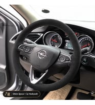 Opel Crossland Direksiyon Kılıfı Alcantara Süet Monza Black Serisi Siyah 2017-2024