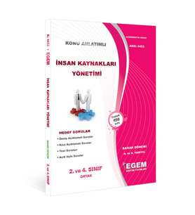Egem Yayınları Aöf Egem Insan Kaynakları Yönetimi Konu Anlatımlı Soru Bankası (Çok Renkli)