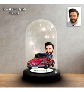 KİŞİYE ÖZEL VOSVOS TASARIM IŞIKLI KARİKATÜR FANUS BİBLO FN123