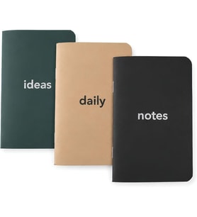 Cep Not Defteri, 3'lü Defter Seti, Çizgili, Çizgisiz, Noktalı MIXED