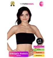 #Bandeo Seamless Toparlayıcı Kadın Basic Örme Dikişsiz Pedsiz Bandeo Büstiyer - 1 Adet