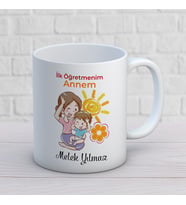 Anneler Gününe Özel Hediye Seramik Beyaz Kupa Bardak  1 Adet