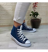 Fiyra 555 Kot Mavi Uzun Unisex Sneaker Keten Spor Ayakkabı