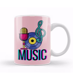 Music Music Music Kupa Bardak Porselen