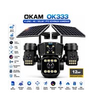 O-KAM PRO 333 Premium 4G Solar Güvenlik Kamerası SIM Kartlı 7/24 Kayıt Akıllı Takip Renkli Gece Görüşü