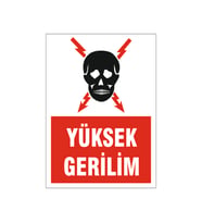 Yüksek gerilim, isg uyarı levhası