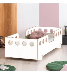 Flower Montessori Yatak Mdf Karyola (Beyaz)