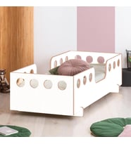 Flower Montessori Yatak Mdf Karyola (Beyaz)