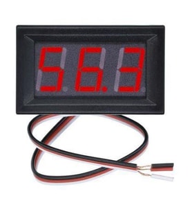 Voltmetre DC 0-100V Panel Tip Kırmızı 0,56 İnch