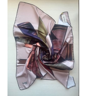 İpekal Çiçek Desenli Twill Eşarp Desen 2 Renk 6