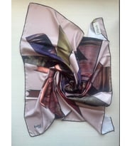 İpekal Çiçek Desenli Twill Eşarp Desen 2 Renk 6