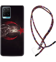 Vivo Y11S Y21S Y20 Y20S Y70 Kılıf Boyun Asklı Rasta Silikon Kurt ve Ay Yıldız 1403