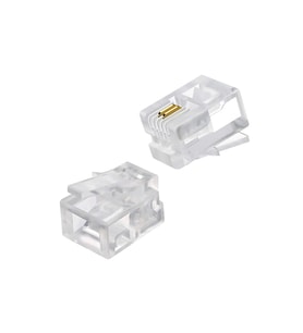 MX508 rj11 jack-100 Adet-6P/2C-ABS/Telefon SOKETİ-RJ11 Konnektör
