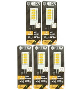 (5 Adet) Heka 5W (35W) 3000K (Sarı Işık) G4 Duylu Dim Edilebilir Led Kapsül Ampul