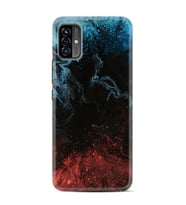 Reeder P13 Pro Max Lite 2022 Kılıf Resimli Desenli Baskılı Silikon Kılıf Red Blue Black Abstact 1386