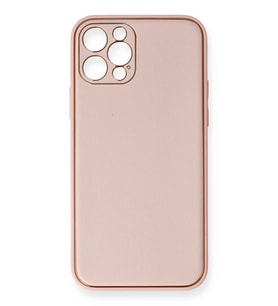 Pilelistore   iPhone 12 Pro Kılıf Coco Deri Silikon Kapak - Pembe