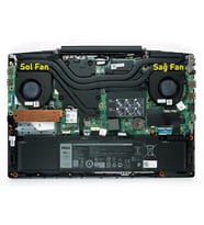 Dell G515-6S80W165C ile Uyumlu Fan V2 (Sol Fan)