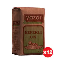 Yazar Taş değirmende Öğütülmüş Tam Buğday Kepekli Un 1 Kg x 12 Paket