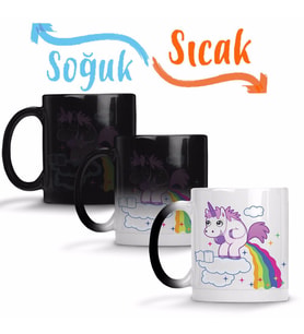 Unicorn 01 Sihirli Kupa Bardak Porselen